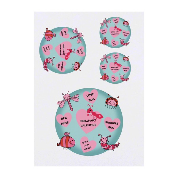 4 x 'Love Bugs' Temporary Tattoos - Water Resistant, Skin-Safe,