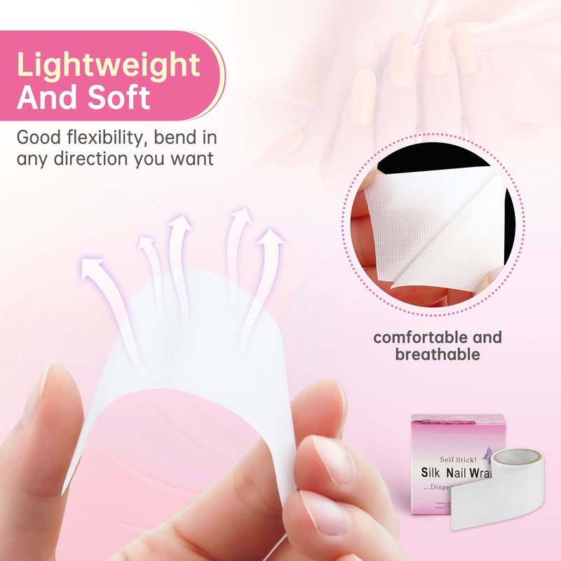 Self Stick Fiberglass Silk Wrap for Nail Repair Protector Nail
