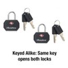 Master Lock 4681TBLK TSA Approved Luggage Lock with Key, 2