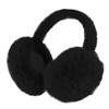 fiebig Faux Fur Ear Muffs | Earband in One Size 54-63 cm | Ear Warmers in Microfleece, black