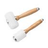 2 Pieces Leather Carving Hammer DIY Leathercraft Wooden Mallet Nylon