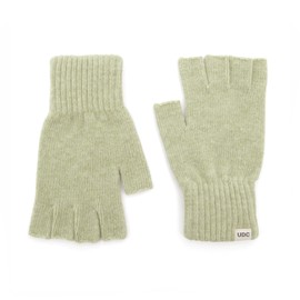 UNDERCONTROL Logo Label Unisex Autumn Winter Outdoor Colouring Stretchy Knit Fingerless Warmer Korea Touchscreen Gloves, C PACK GREEN