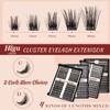 Higu clace Lash Clusters, 168pcs Individual False Eyelashes, Mix10-16mm C