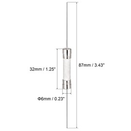 uxcell Fast Blow Fuse Lead Wire Ceramic Fuses 6mm x 32mm 250V F20A 5Pcs