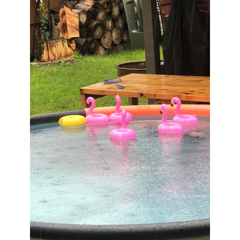 Flamingo Drink Holder Pool, Mini Inflatable Drink Holder with Repair