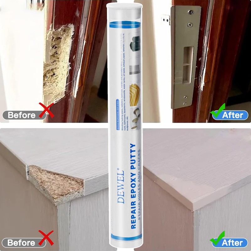 DEWEL Wood Repair Epoxy Putty Stick | 5-Minute Fast Cure