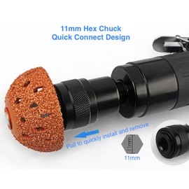 Mefape Low Speed Tire Repair Kit, 2500RPM Air Tire Buffer Tire Patch Kit, Pneumatic Tire Buffing Wheel, Grinding Cutting Deburring Polishing Machine, Cleaning Tool, Rear Exhaust, Tungsten Steel Head