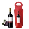 Wine Gift Bag, PU Leather Single-Bottle Wine Tote Carrier, Reusable