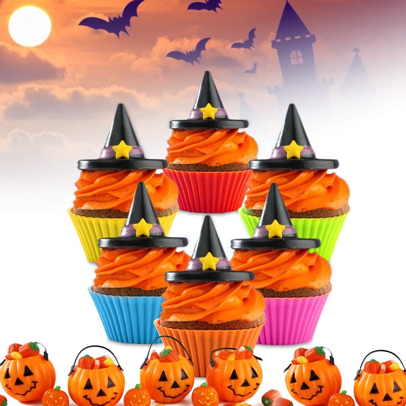 BiaoGan Silicone Cupcake Baking Cups, Multi Color Reusable Muffin Cup