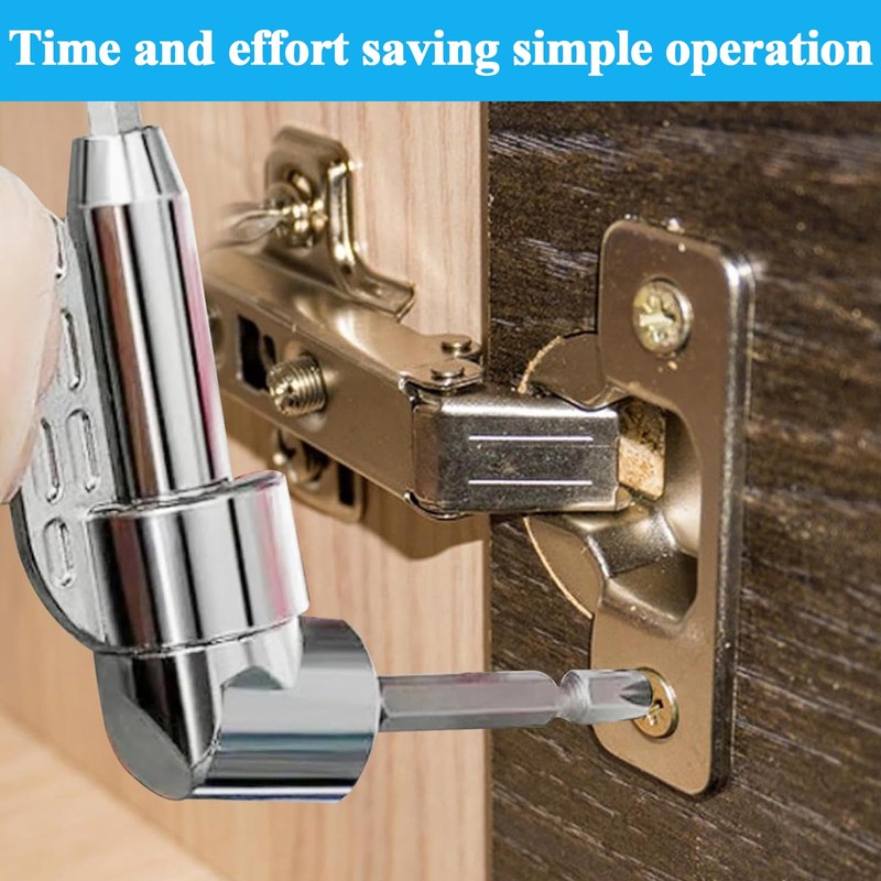 JISRKP Right Angle Drill Attachment, 2PCS, 90 Degree, 1V, Metal,