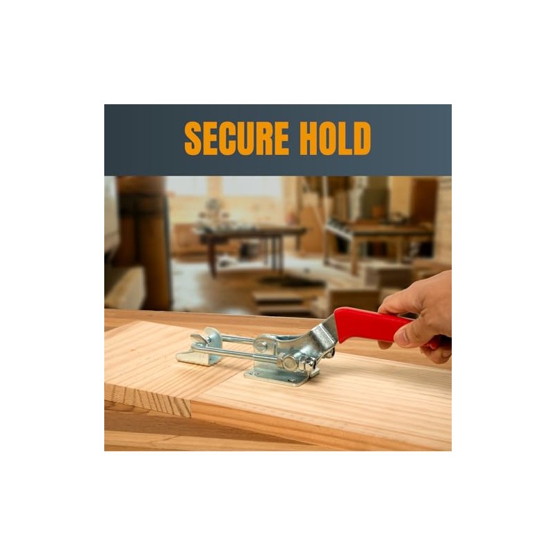 POWERTEC 20306 Heavy Duty Adjustable Latch-Action U Bolt Toggle Clamps