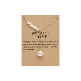 Dainty Pearl Necklace Pearl Pendant Necklace for Women Pearl Chain Necklace for Girls (Pearl Choker Necklace)…