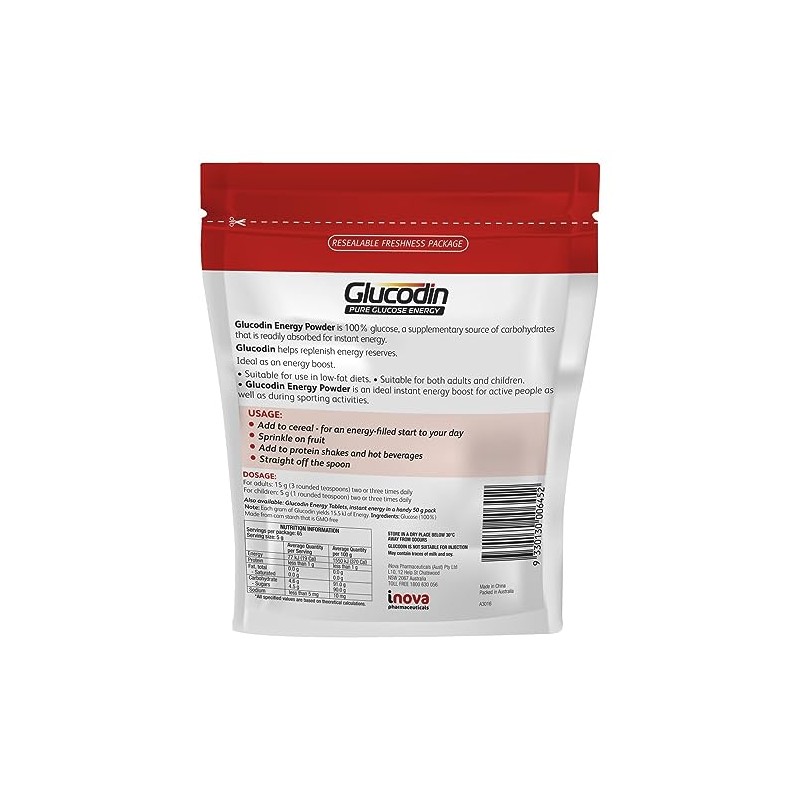 Glucodin Zip Bag Glucose Powder 325 g