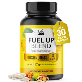 LIFE 360+ Fuel Up Blend Cordyceps + Rhodiola| 60 cápsulas |1392mg p/porción