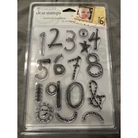 Autumn Leaves Clear Stamps Freestyle Numbers NEW