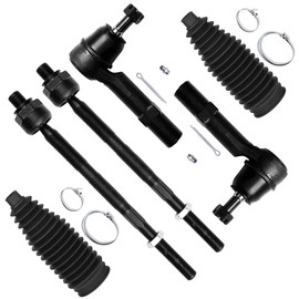 SCITOO 6pcs Front Suspension Kit Outer Inner Tie Rod End w/Boot For 2008-2017 For Buick Enclave 2009-2017 For Chevy Traverse 2007-2016 For GMC Acadia Acadia Limited 2007-2010 For Saturn Outlook