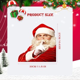 MIOLOE 2 PCS 3D Santa Claus Car Rear Window Sticker Car Window Stickers Christmas Decoration Vehicle Rear Window Funny Stickers Right and Left-Side Window PVC Sticker Decals (Red)