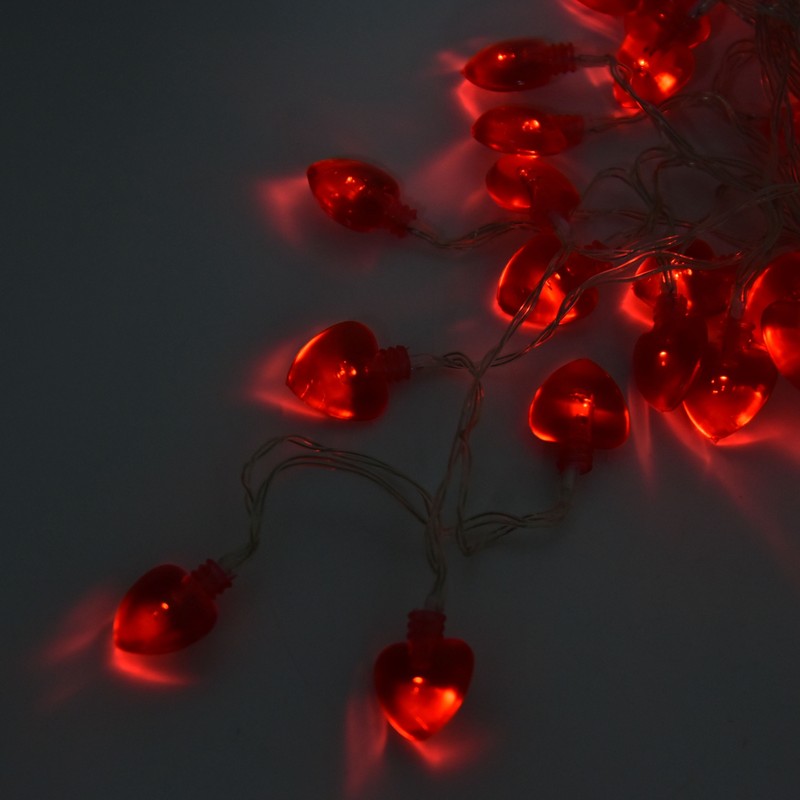 Heart Shape 20LED String Lights 2M Copper Wire Light for