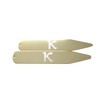 Gold Toned Etched Greek Letter Kappa Collar Stays