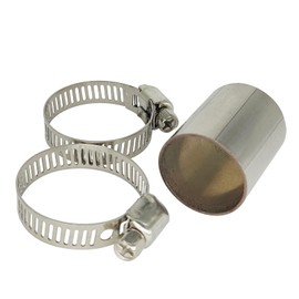 24mm Heater Exhaust Pipe Connector, Air Diesel Parking Heater Exhaust Pipe Connector (with Clip), 24 mm Diesel Night Boat Heater