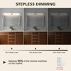 JUSHENG Brushed Nickel Vanity Lights for Bathroom Light Fixtures 5CCT