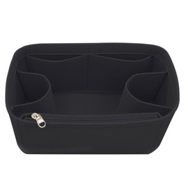 Lckaey Purse organizer inserts for rubber beach bag with Borg bag handbag organizers inserts Y015-black-M