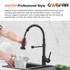OWOFAN Modern Single Handle Spring Kitchen Faucet with Pull Down