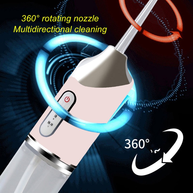 Electric Oral Irrigator 3 Modes 4 Nozzles 360 Degree Rotating