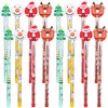 NUOBESTY 16pcs Christmas Non Sharpening Pencils, Christmas Stackable Push Pencils