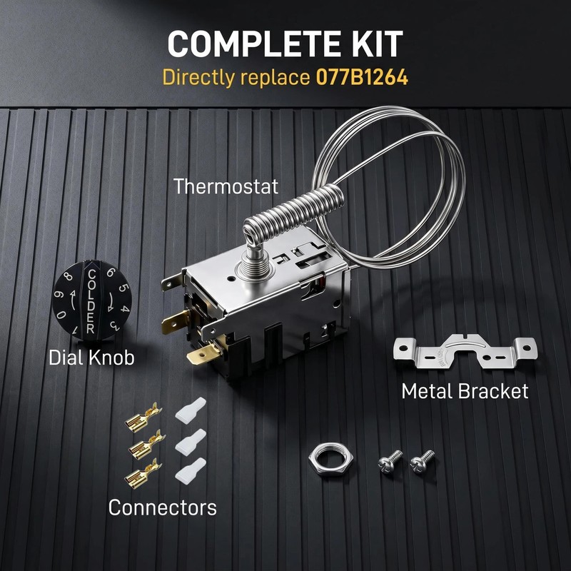 800345 077B1264 Temperature Control Kit Replacement for True Fridge/Freezer