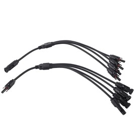Solar Panel Connector 1500V 30A Waterproof 4 Send 1 Male Female Connector Y Branch Connectors Solar Panel Extension Cable