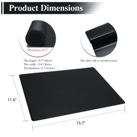 Silicone Mats, YACEYACE 2Pcs 15.7"x 11.8"x 0.03" Black Silicone Placemats, Silicone Table Mat, Silicone Mats for Kitchen Counter, Baking, Jewelry