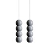 Pull Cord with Marble Effect Grey Pebble Handle, Ice White