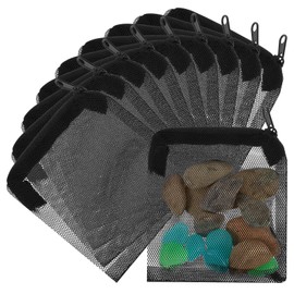 10Pcs Aquarium Media Bags,Aquarium Filter Bags,Tank Bag Filter Media for Fish Tank Pond Pump Filters Bag for Activated Carbon Filters Stones Ceramic Rings Biospheres Gravel