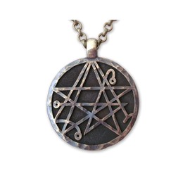 Baldur Jewelry - Lovecraft Cthulhu Necronomicum Necklace Pendant Amulet Jewelry (brass) - Necklace for Men and Women