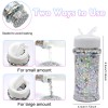 s 1box White 2oz Sparkly Holographic Silver Chunky Glitter for