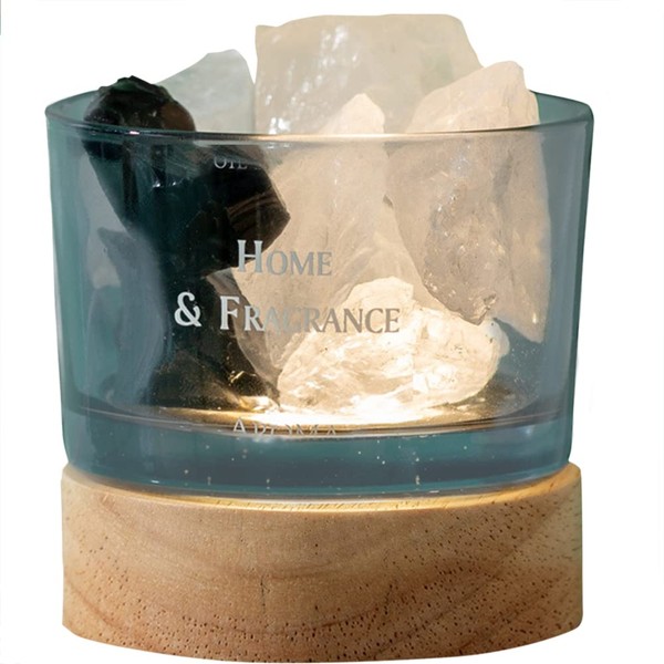 YUYAKESHI Aroma Lamp, Aroma Light, Natural Crystal, Crystal Air Purification,