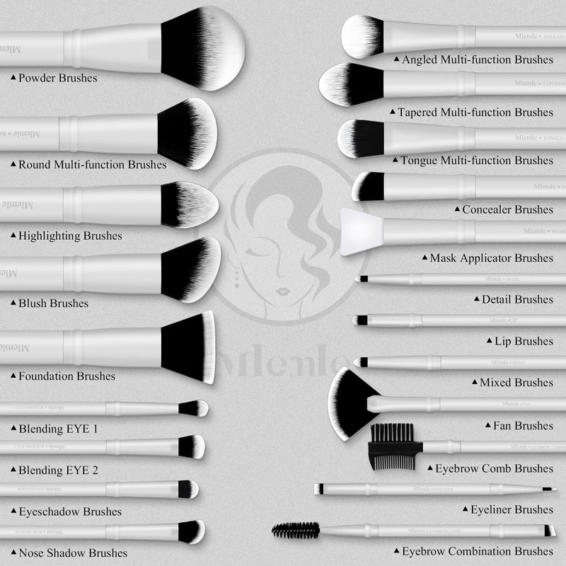 Makeup Brushes Set, Mlemle Professional 25 Pcs Makeup Kit, Include