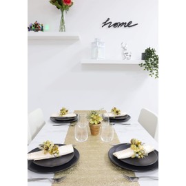 Toyland® 150cm x 33cm Mesh Table Runner - Everyday/Christmas Tableware (Gold)