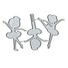3pcs Dancers Metal Die Cuts Dies Cutting, Graceful Ballerina Cutting