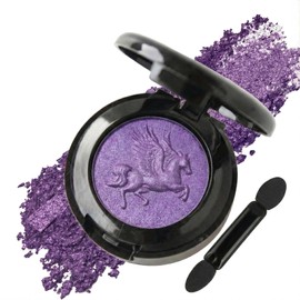 Mythical Pegasus Baked Eyeshadow Single, Vivid Lavender Purple Shimmer Shadow & Highlighter – Highly Pigmented Cool-Toned Metallic Powder, Waterproof Long-Lasting Makeup for Mature Women & Party Looks