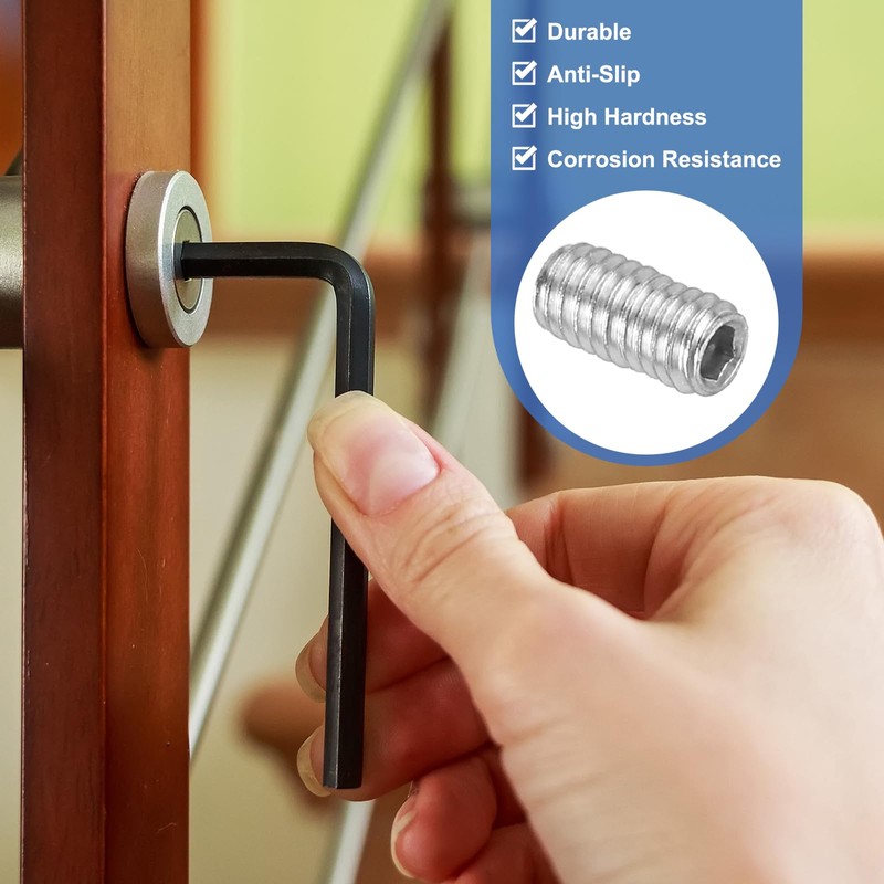 PATIKIL 50 Pcs Hex Socket Grub Screw, M2.5x4mm Flat Point