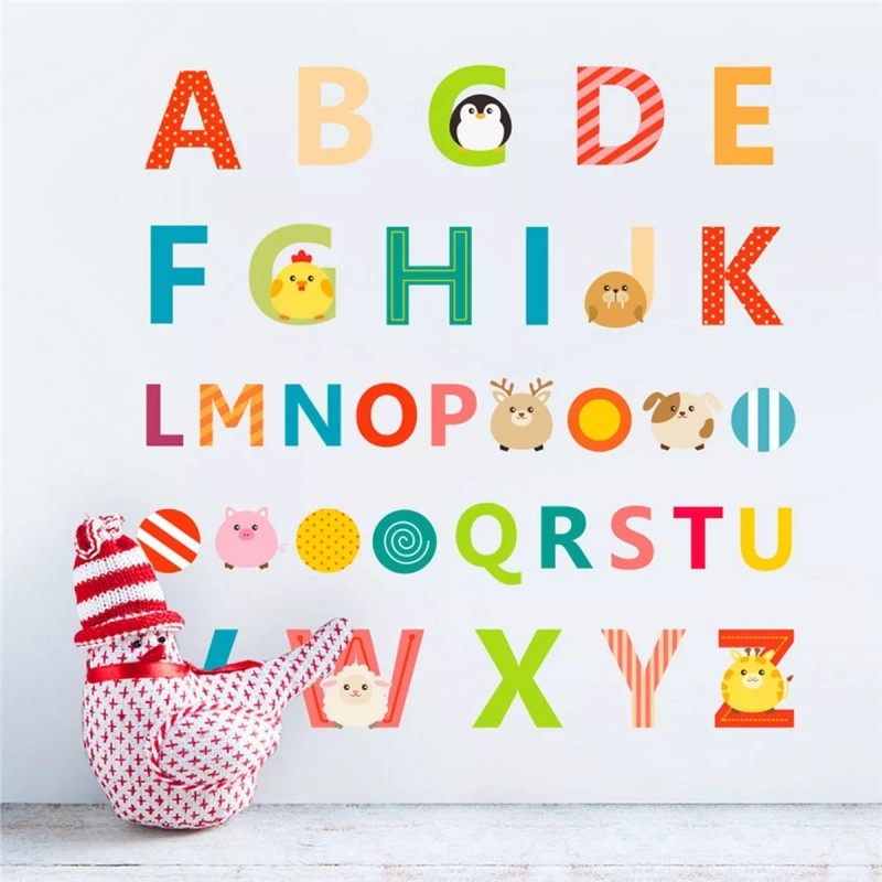 DaraBaby Vinil Infantil Alfabeto Recamara Cuarto Estancia Escuela 45