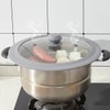 Set of 2 Vented Tempered Glass Universal Lid for Pot