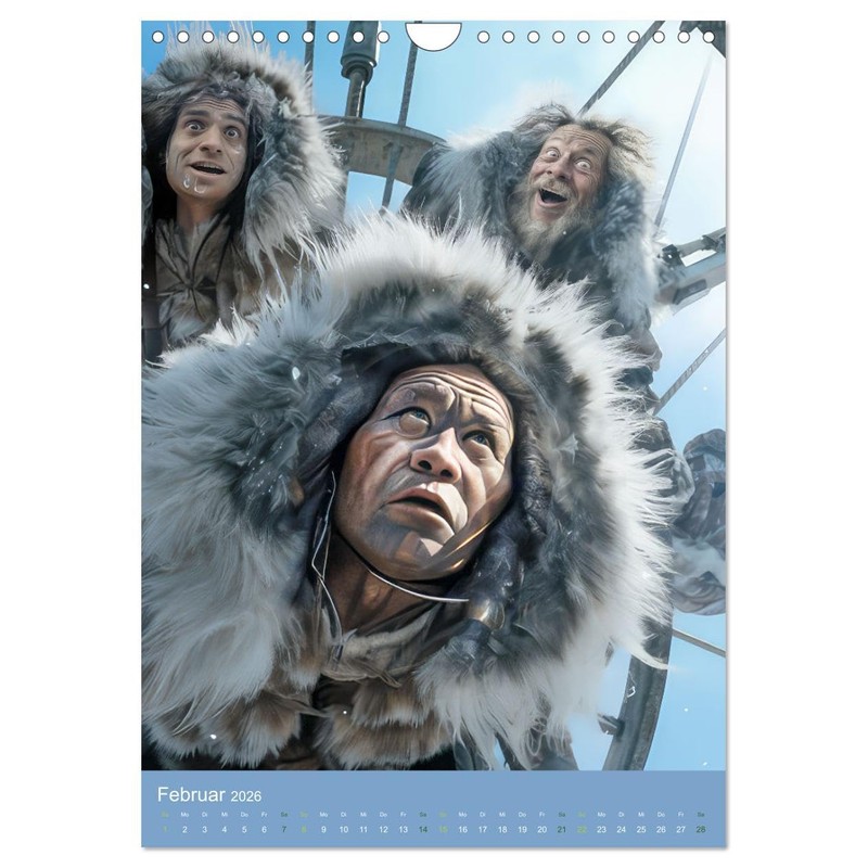 Steinzeitmenschen in der digitalen Ära (Wandkalender 2026 DIN A4 hoch),