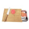 Cortesi Home Isabella Natural Bamboo Cutting Board With Removable Stainless