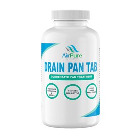 Air Pure Shop Air Pure Drain Pan Tabs - 140 Flow Treatment Tablets for HVAC & AC Condensate Pan Treatment | Prevents Overflow, Cleans Drain Lines, & Eliminates Odors