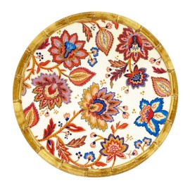 Les Jardins de la Comtesse - Melamine Dessert Plate, Floral Pattern, Diameter 23 cm, Colourful Jaipur Tableware Collection
