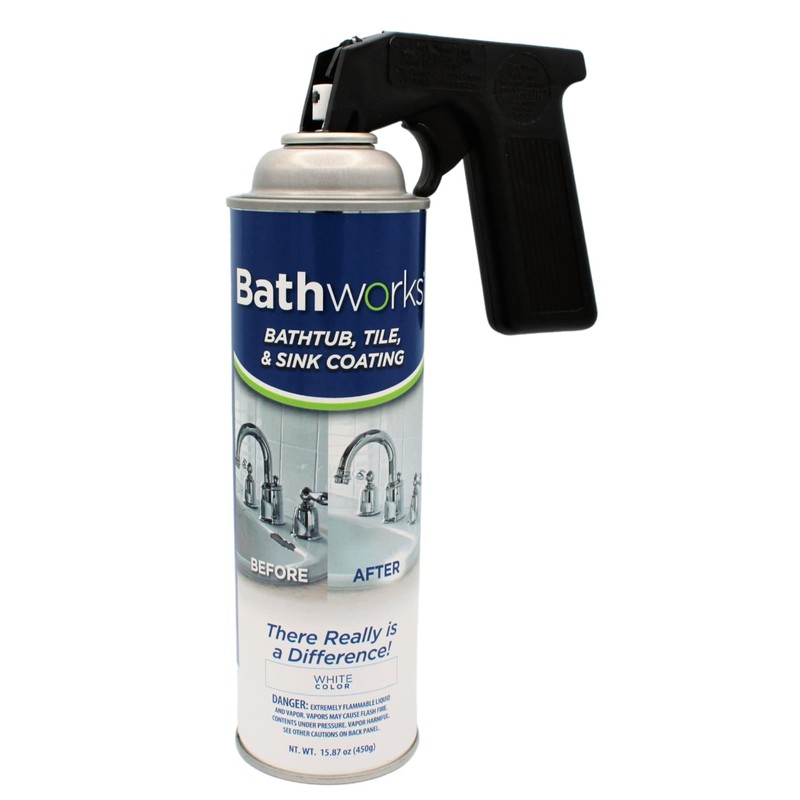 Bathworks Bathtub Refinishing Kit (BONE); 2 Spray Cans; for Tub,