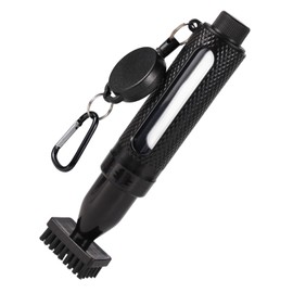 BOXOB Golfschläger Reinigungsbürste mit Wasserflasche, Auslaufsicher Golf-Reinigungswerkzeug mit Einziehbarem Clip und Karabiner Ballreiniger für Damen und Herren